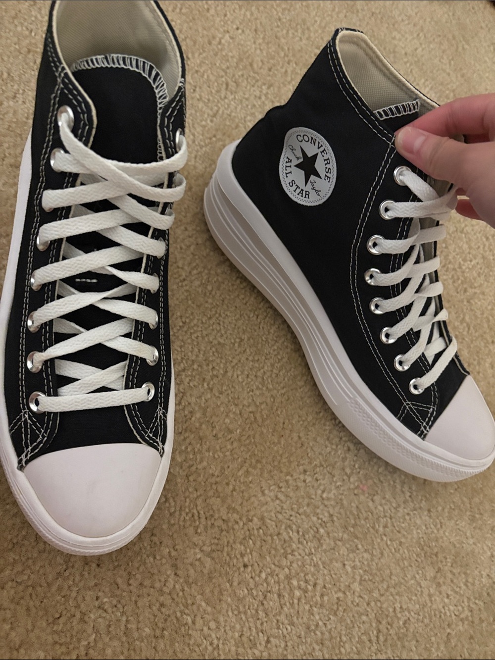 Converse Black and White High Top Sneakers
